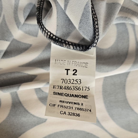 Sinquanone Black and Cream Circle Pattern Wrap Dress T2 - Picture 5 of 5